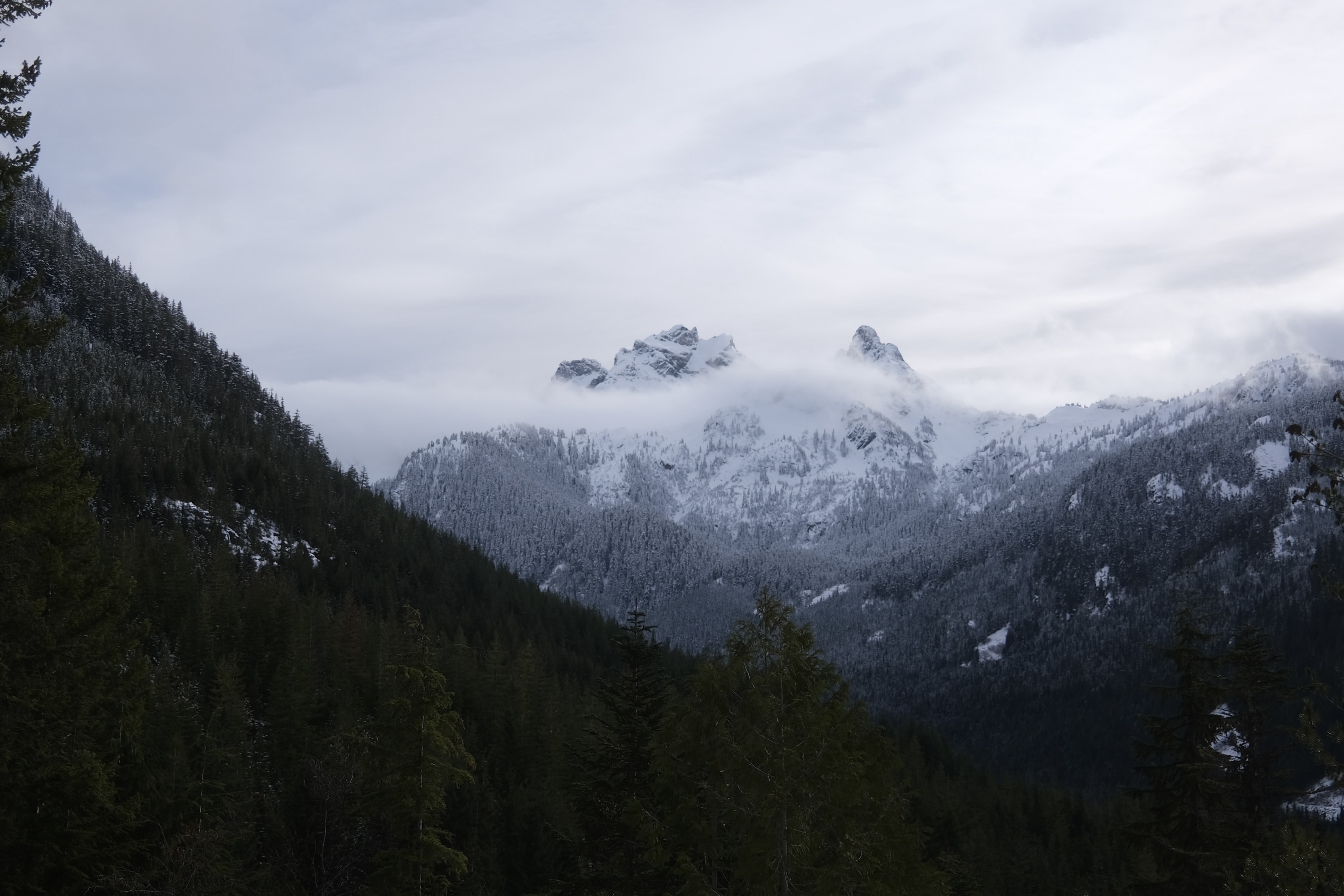 View of people bridge and lodge from the top of Sea to Sky gondola.