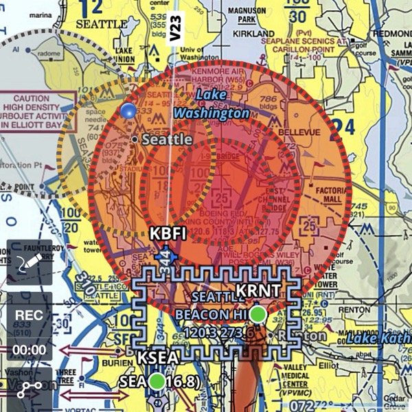 TFRs (Temporary Flight Restrictions) in Seattle's airspace for Seafair week(end).